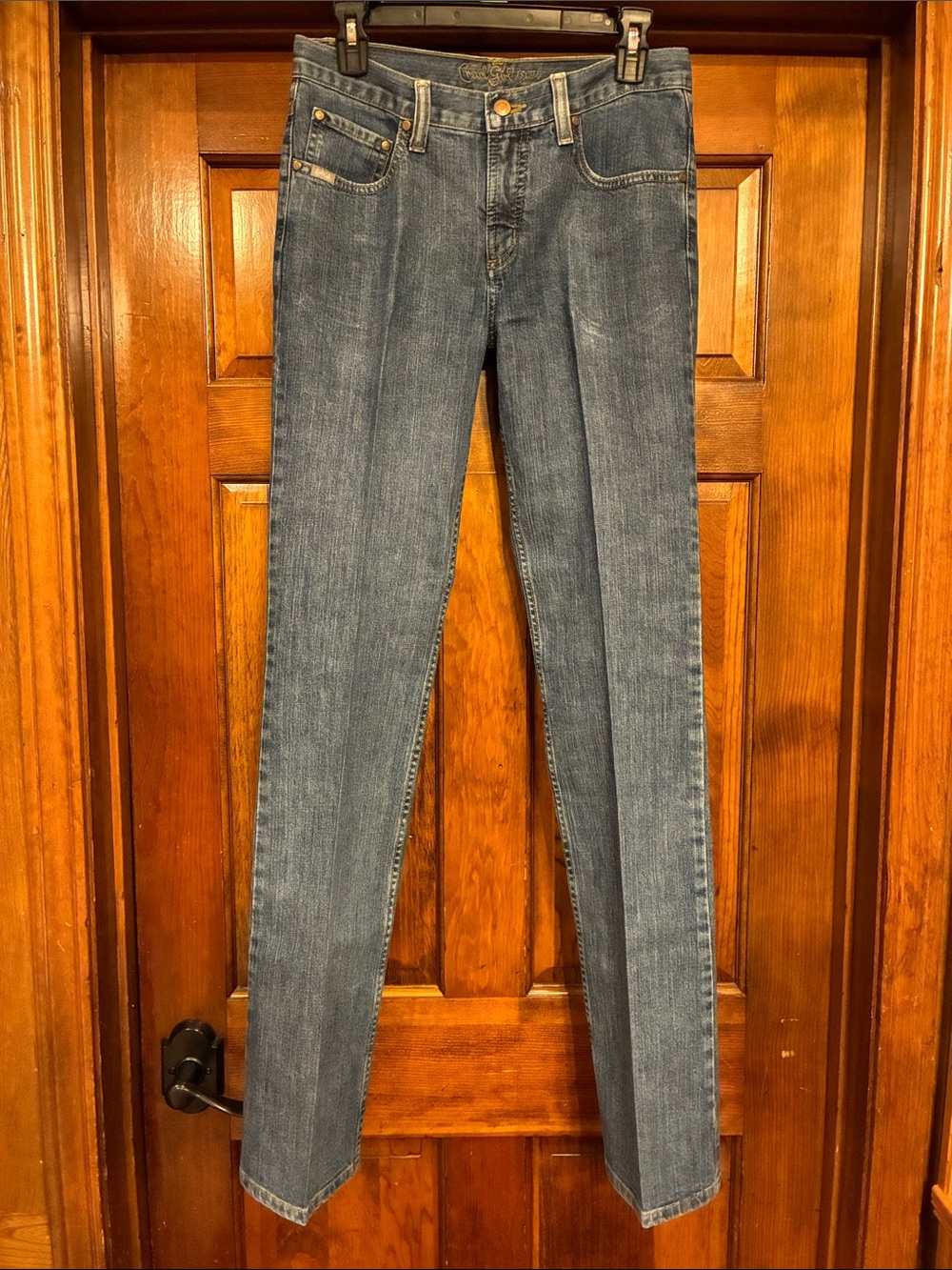 Size 3 Long Cruel Girl Dakota Slim Jeans - Highly Starched - Medium Wash (ABBA)